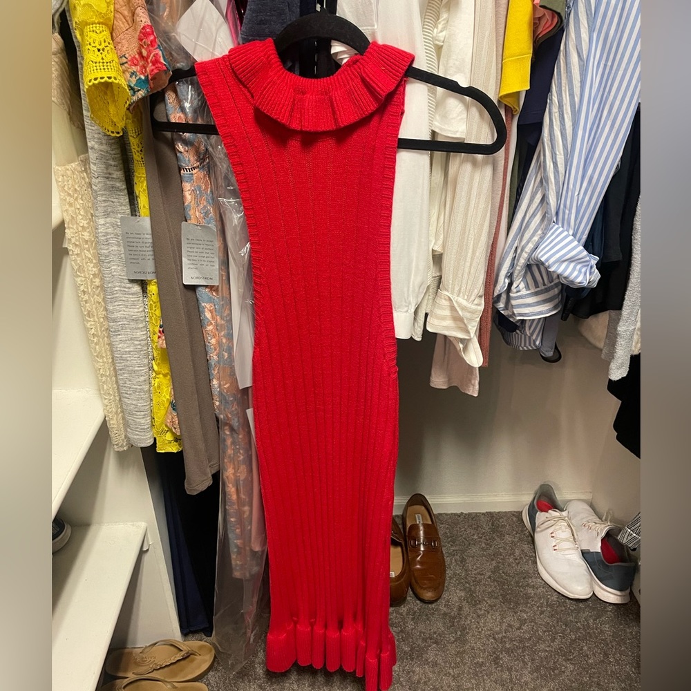 Women red dress